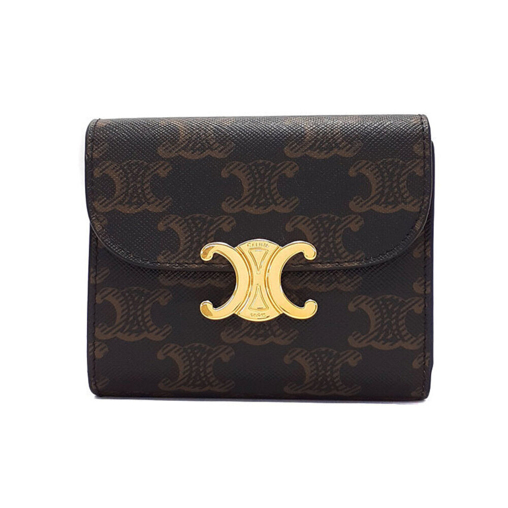 Celine Triomphe Flap Wallet Tri fold Short
